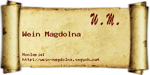 Wein Magdolna névjegykártya