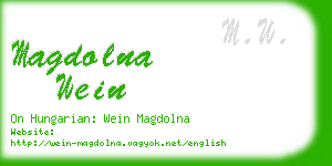 magdolna wein business card